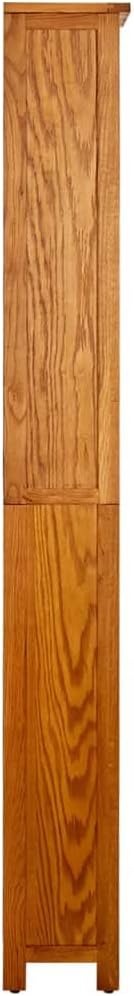 Rustic Oak 6‑Tier Tall Storage Bookshelf