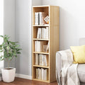 Oak Tall Narrow Corner Cube Bookshelf