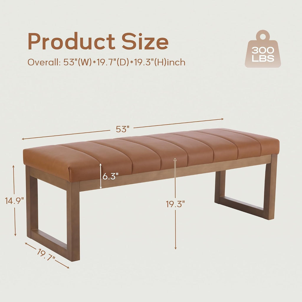 Faux Leather Upholstered End‑of‑Bed Bench
