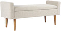 Fabric Upholstered Multi‑Functional Storage Bench