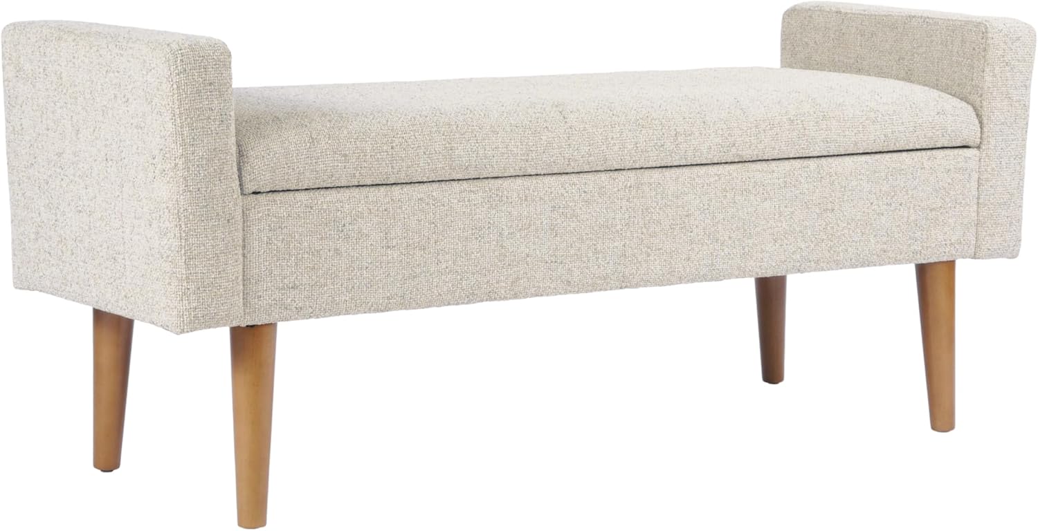 Fabric Upholstered Multi‑Functional Storage Bench