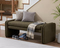 Boucle Fabric Upholstered End‑of‑Bed Bench