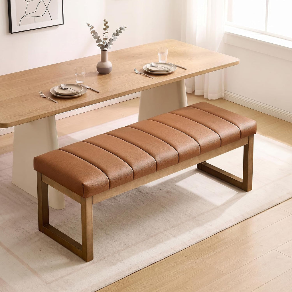 Faux Leather Upholstered End‑of‑Bed Bench