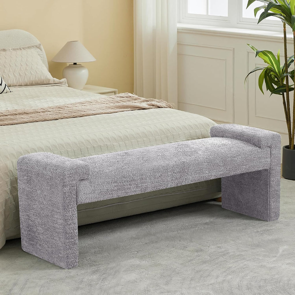 Modern Upholstered Solid‑Frame End‑of‑Bed Bench